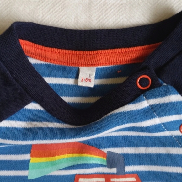 NEW lily & jack nautical striped raglan sleeve romper playsuit 3-6 months baby - Picture 5 of 8